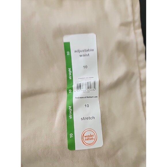 NWT Girls Wonder Nation Pants Khakis Sz 10 Straight Adjustable Waist Stretch NEW - Picture 7 of 11